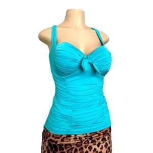 Seafolly Goddess Soft Cup Halter Singlet in color Seychelles